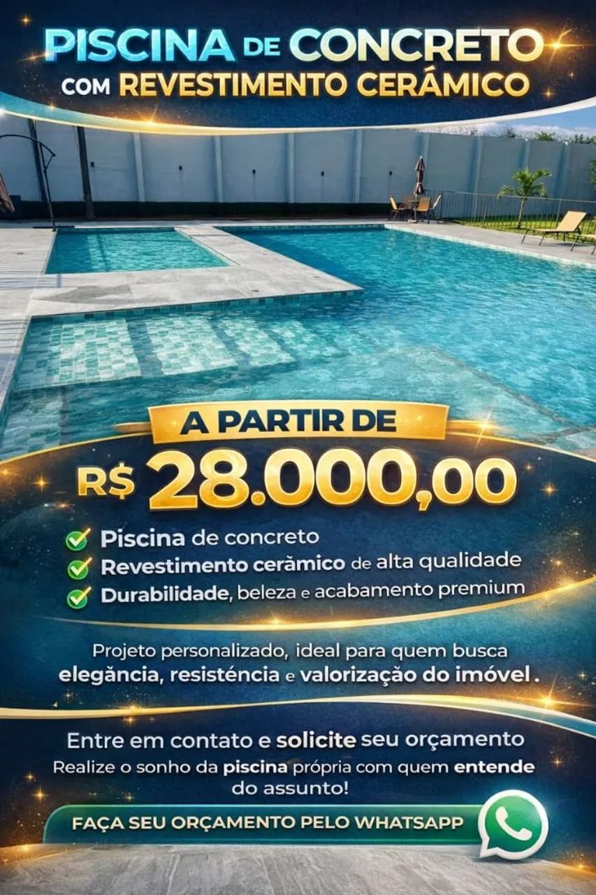 Piscina concreto com revestimento em cerâmica 1