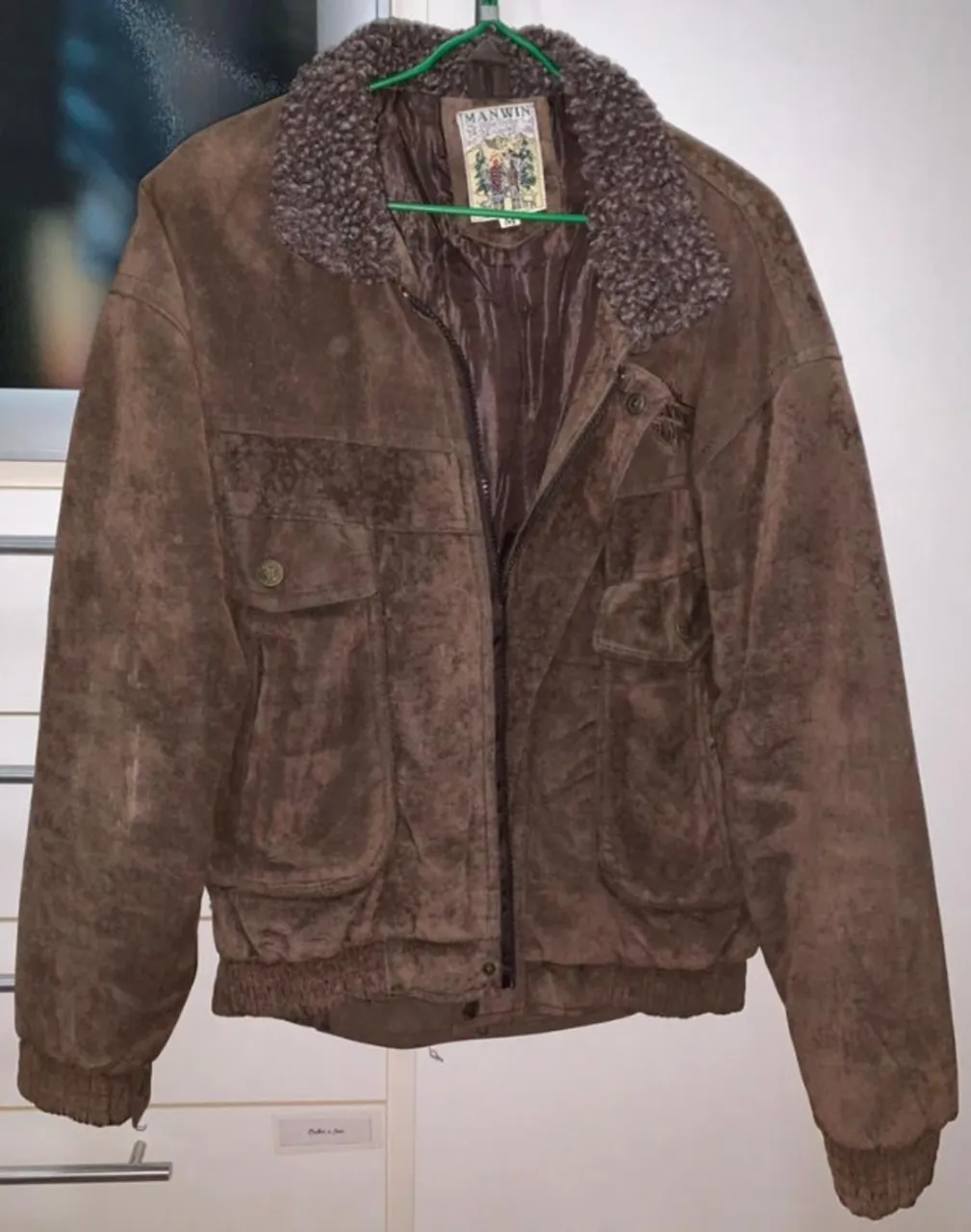 Jaqueta masculina de suede