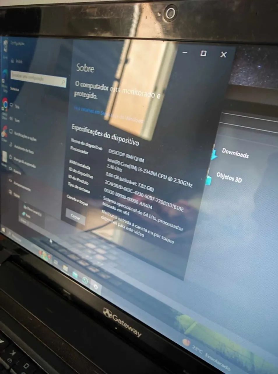 Notebook Gateway 8gb ram, teclado numérico  tela 15.6" - Foto 6
