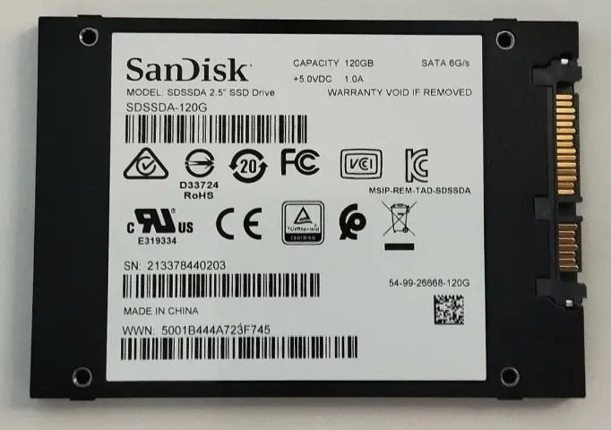 SSD SanDisk 120Gb (usado)