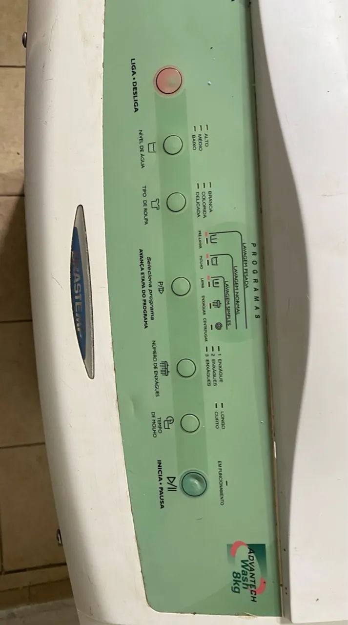 Lavadora Brastemp Advantech 8kg R$300,00
