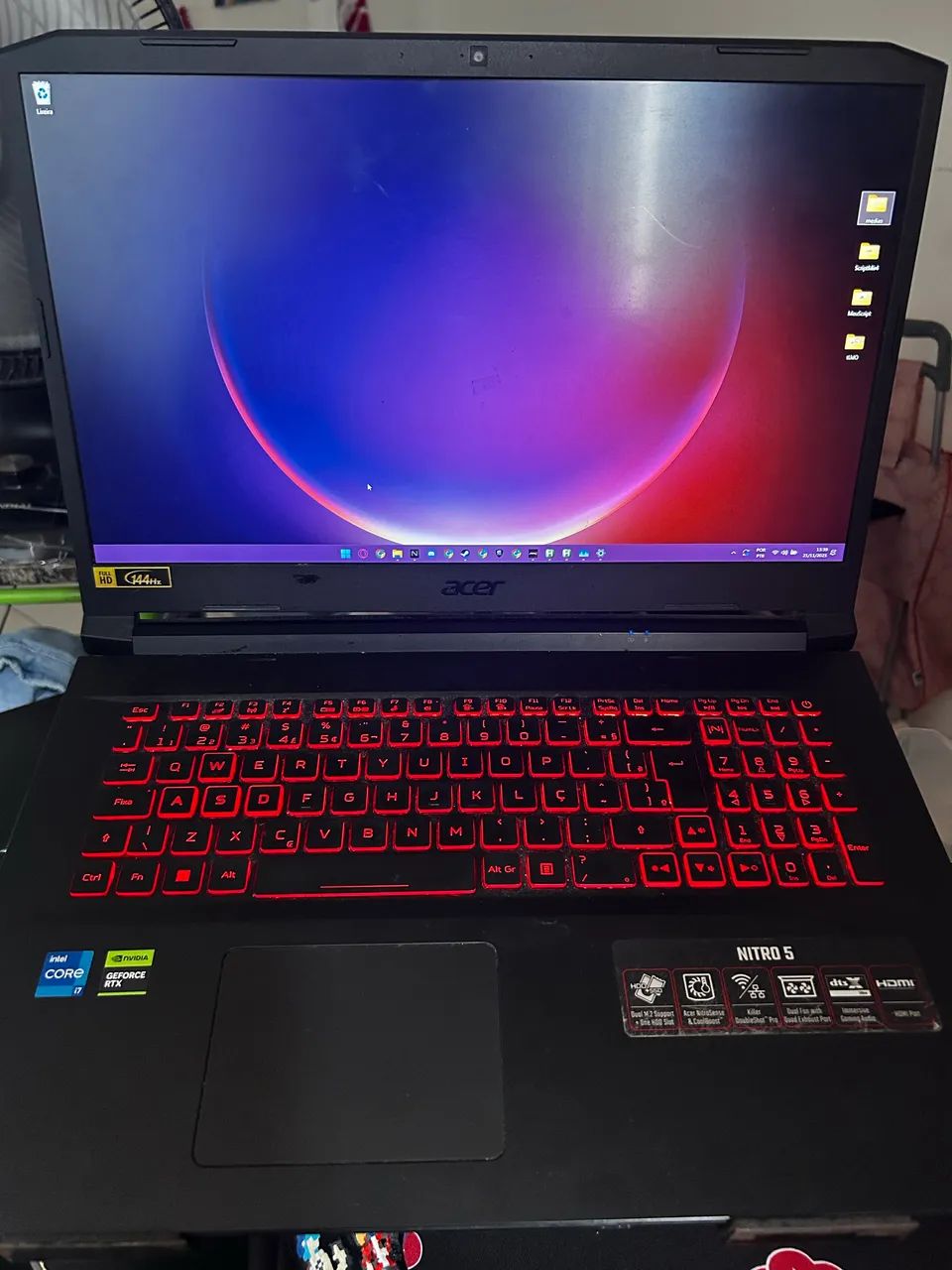 Acer nitro 5 i7 rtx 3050 17 polegadas