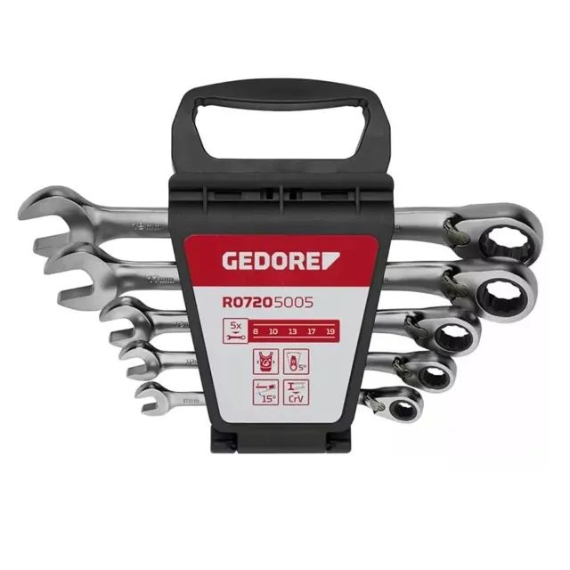 Jogo de Chaves Combinada Catracada 8 a 19mm 5 Peças R07105005 Gedore - Foto 2
