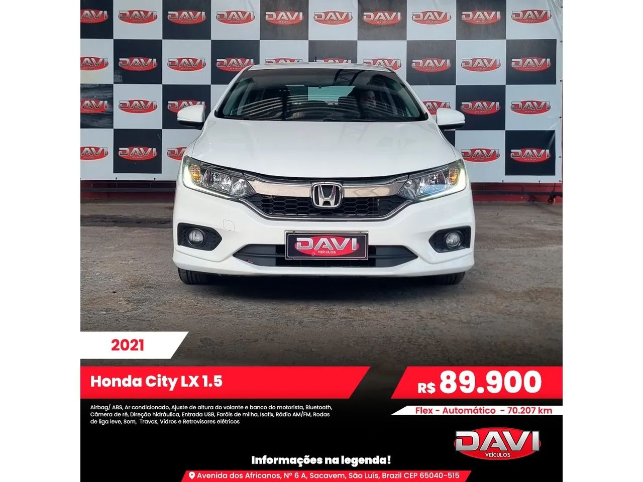 Honda City 2021 1.5 lx 16v flex 4p automático