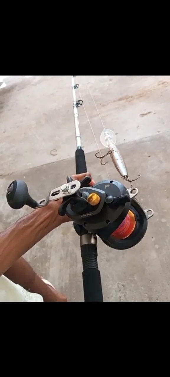 Conjunto vara giant catfish+carretilha master ex60