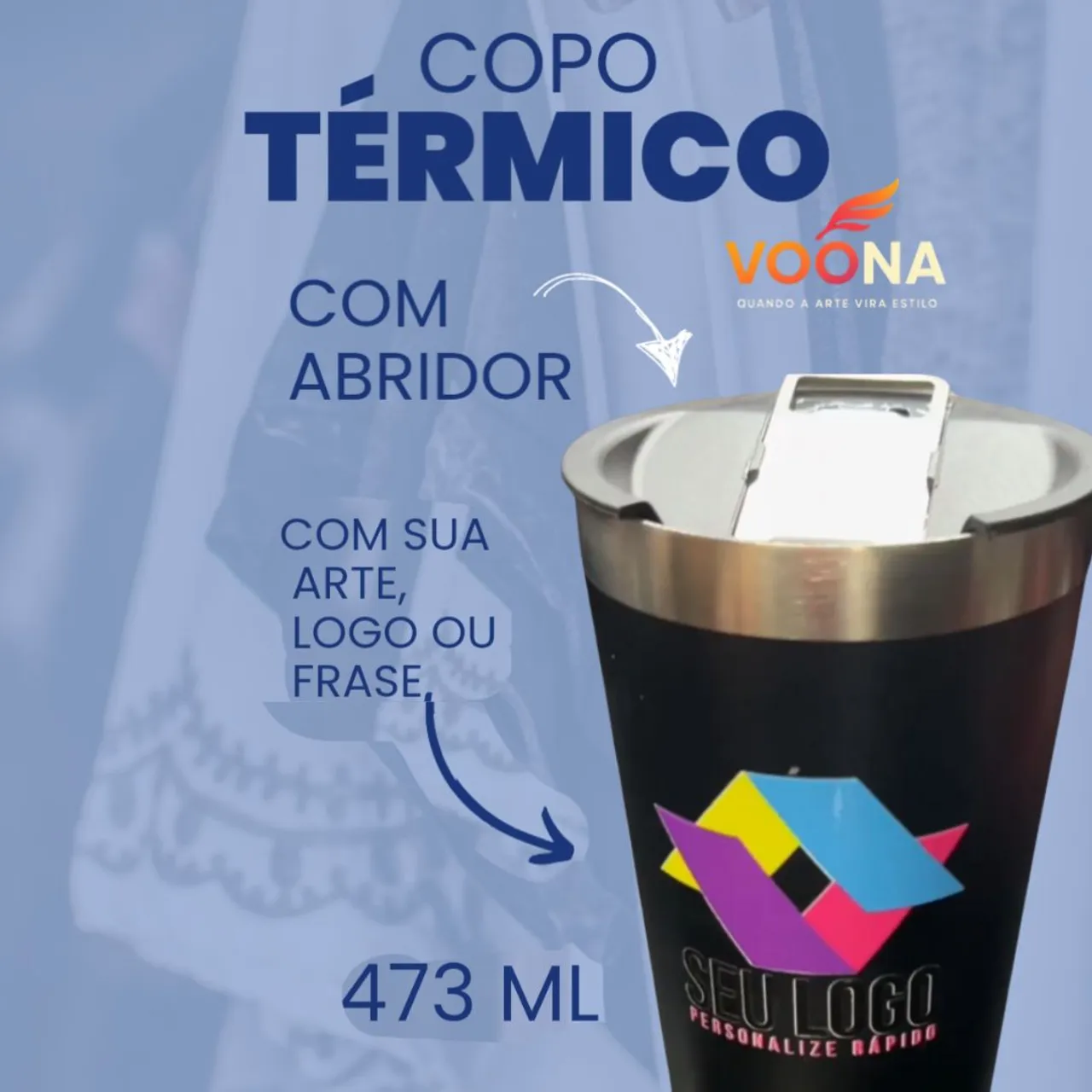 Copo Térmico Personalizado - 473ml