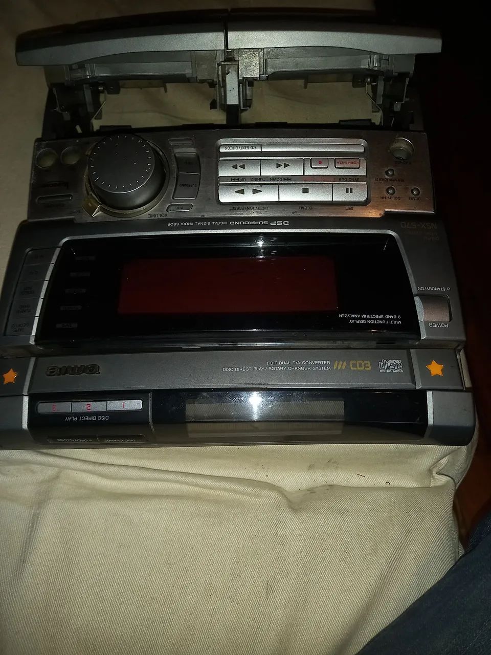 Carcaça frontal do som aiwa nsx-570 