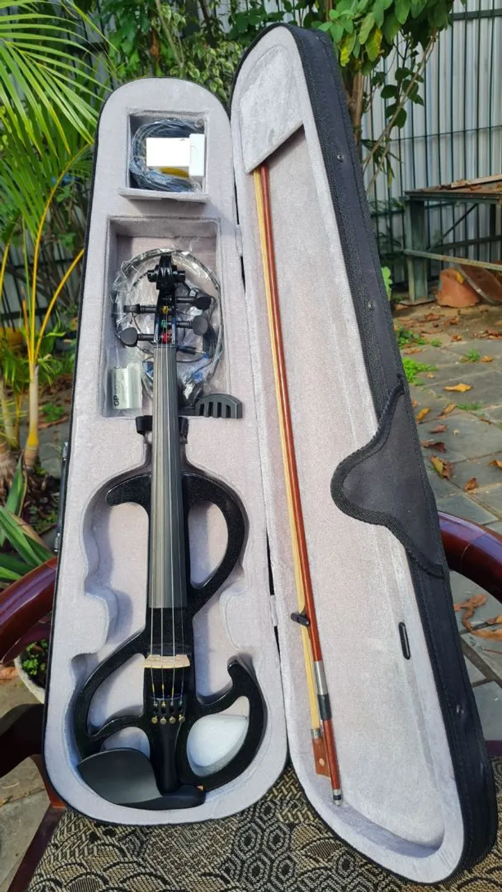 Violino elétrico completo com acessórios
