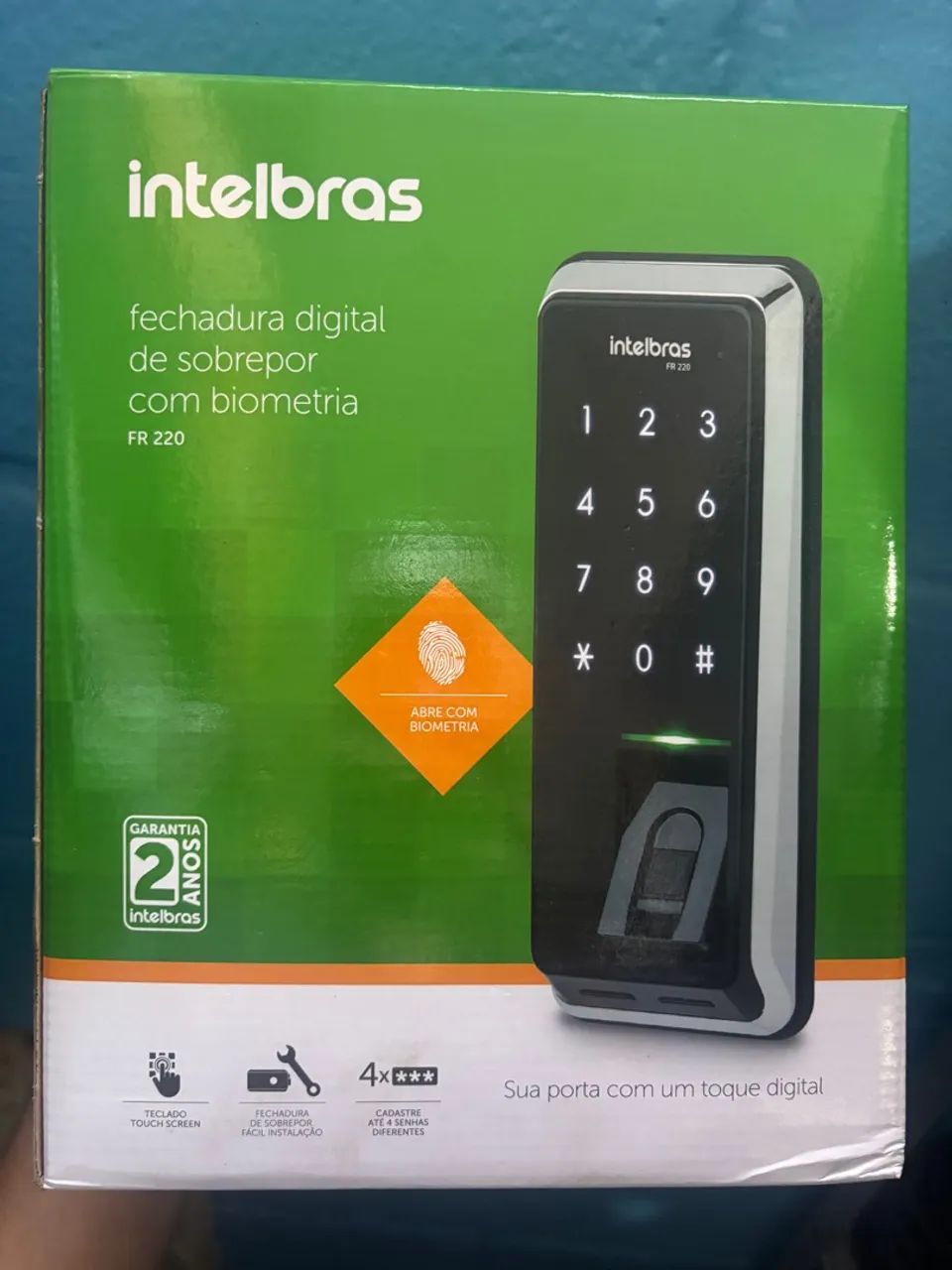 Fechadura eletrônica Intelbras FR 220 - Biometria e Senha | Nova na Caixa - Foto 2