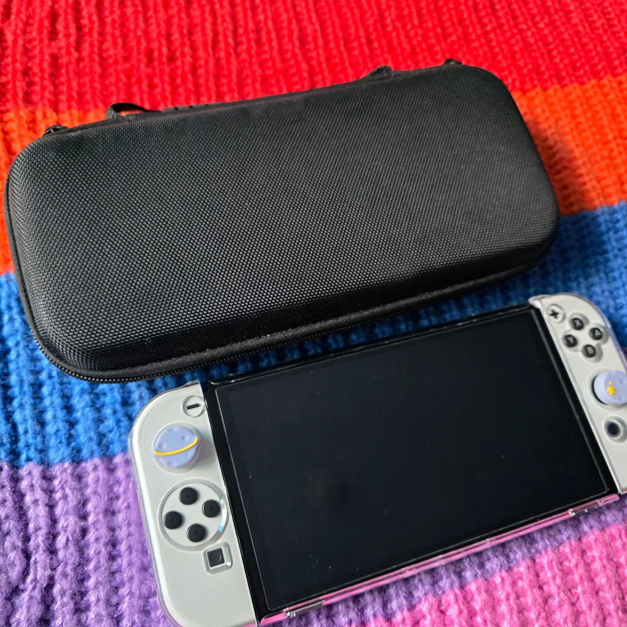 Nintendo Switch com Case estojo, case Geekshare e acrílica + película aplicada