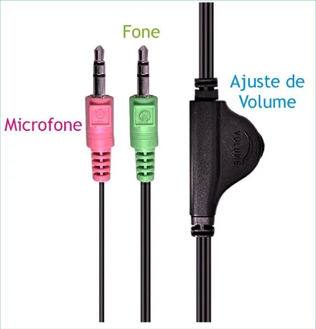Fone de Ouvido com Microfone com Ajuste de Volume - Foto 2