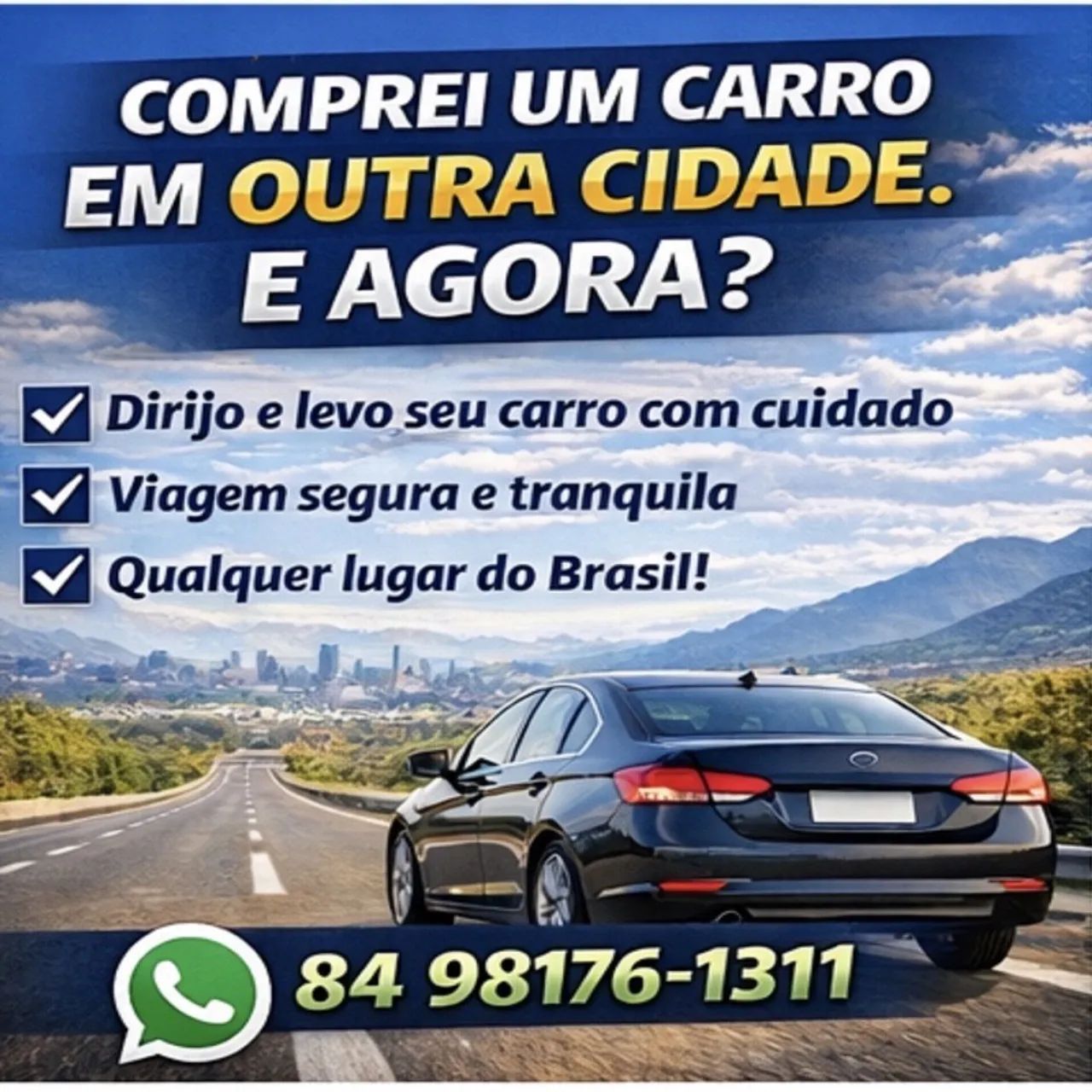 Motorista para buscar ou entregar veículos