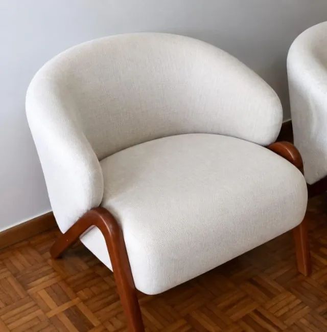 Poltrona Para Sala Vinci Bouclé Off White - Foto 4