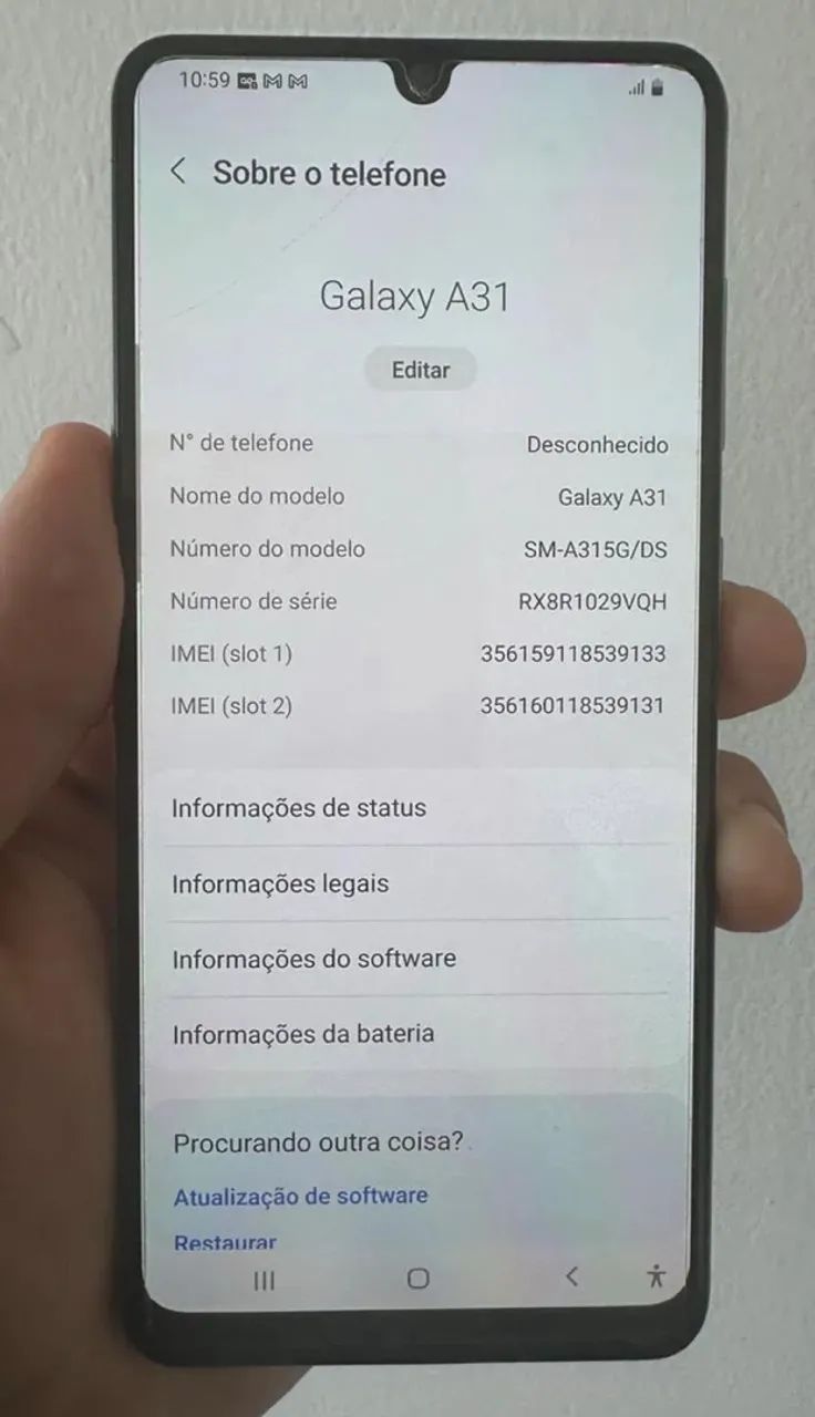 celular samsung galaxy a31 branco - Foto 2