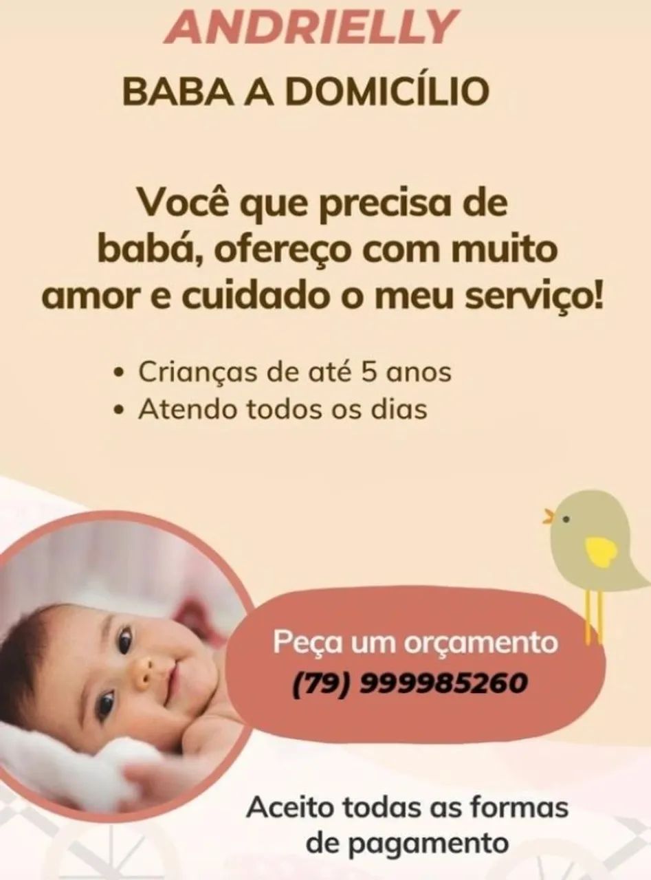 Baba a domicílio, entre em contato!!