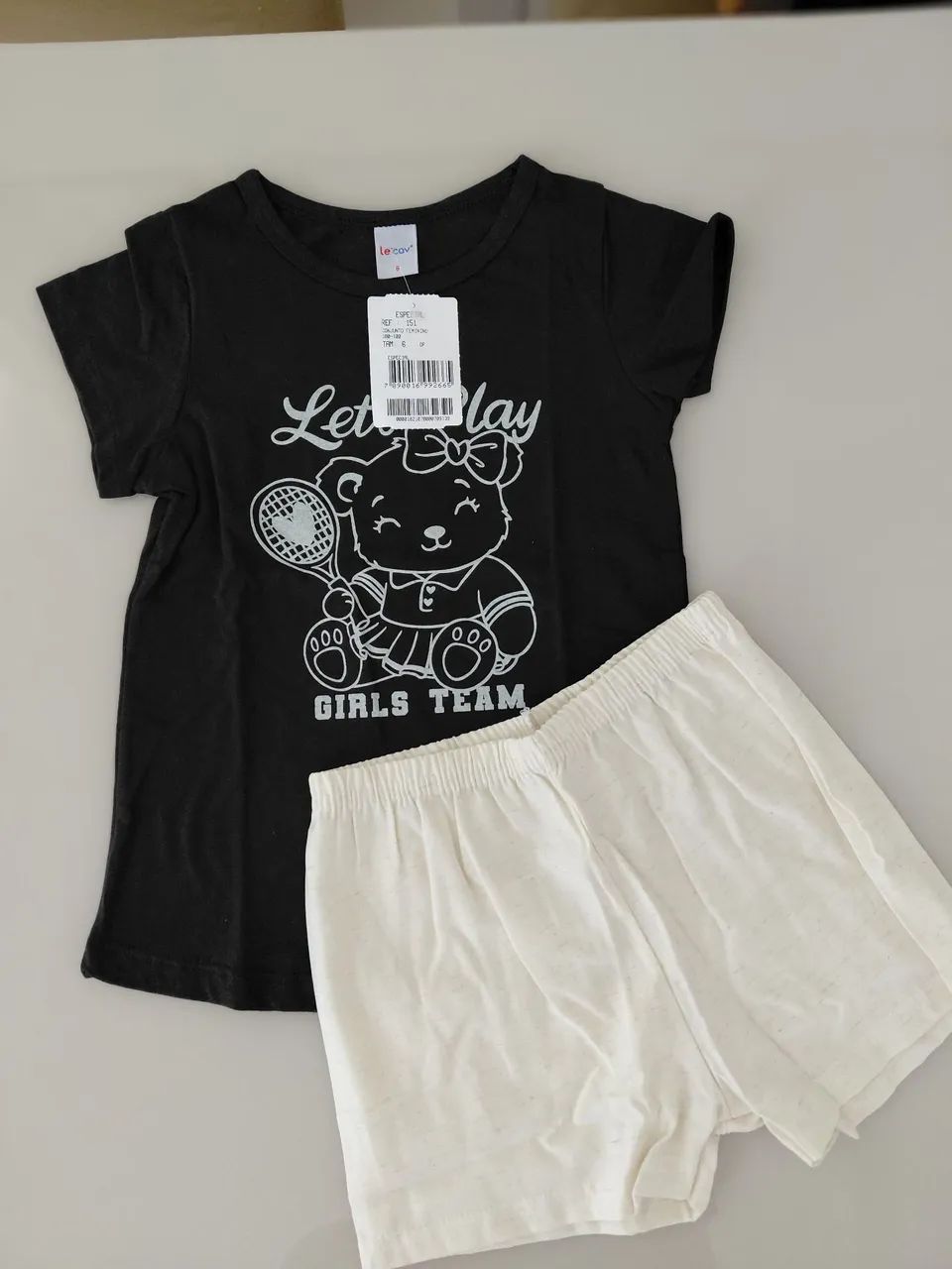 Conjunto infantil em algodão