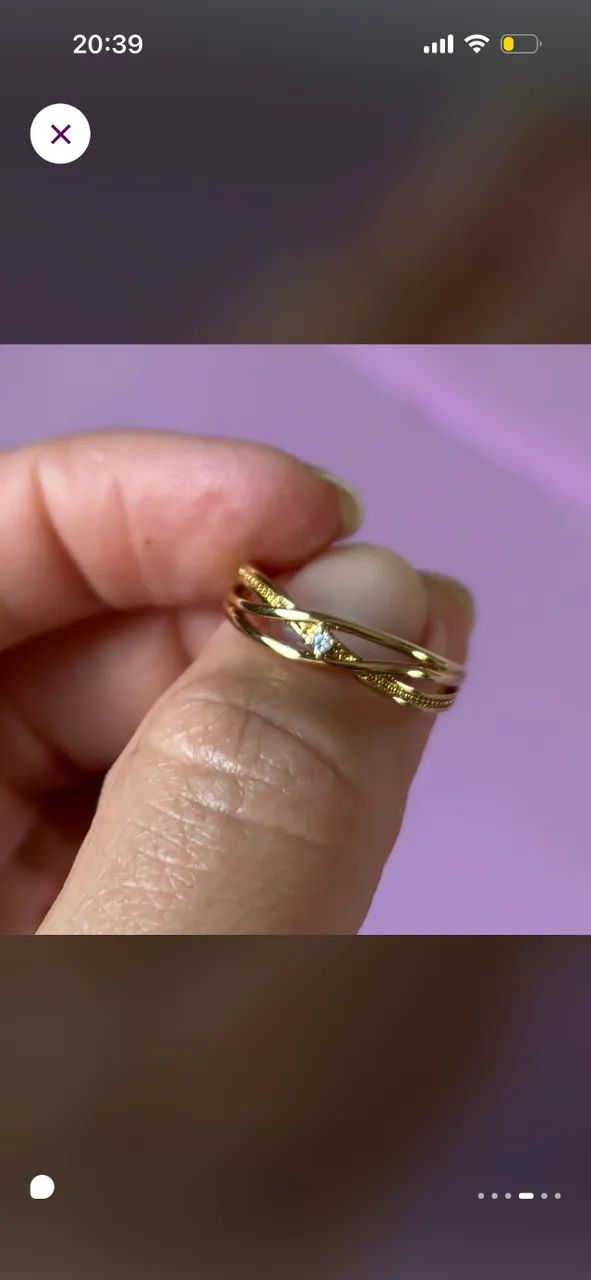 Anel banho de ouro 18k - Foto 4
