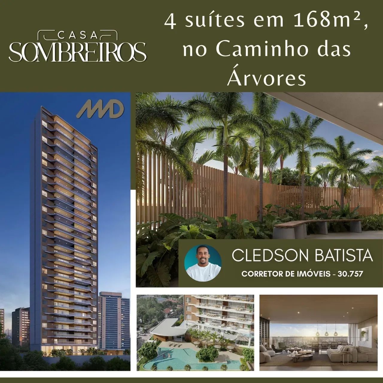 Casa Sombreiros, 4 Suíte Em 168M² E 3 Vagas De Garagem No Caminho Das Árvores. DV3BEH