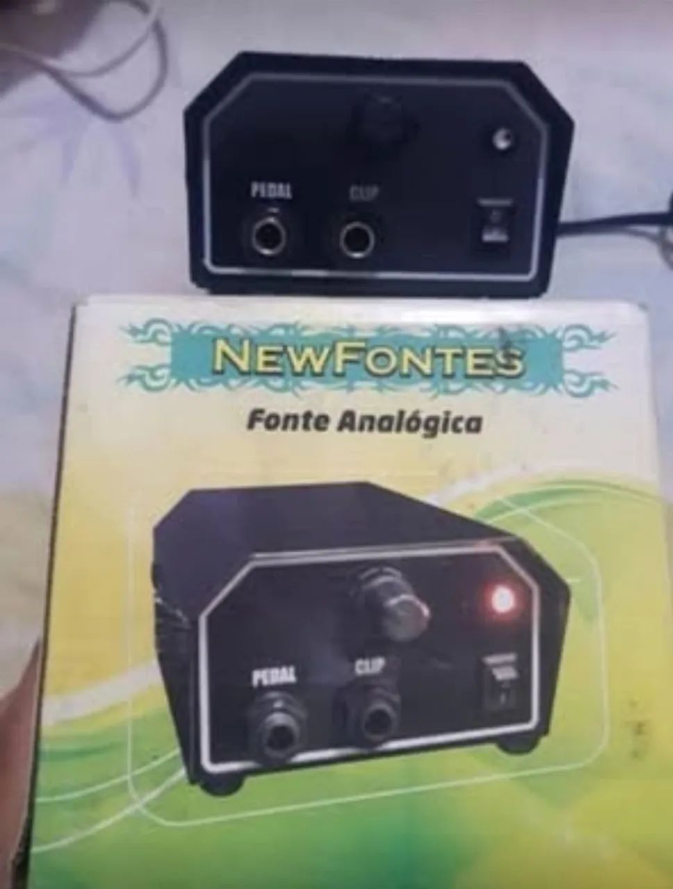 Fonte e maquininba Tatuagem, X-13 GOLD + Kit Pedal + Cabo RCA+ Clip Cord - Foto 5