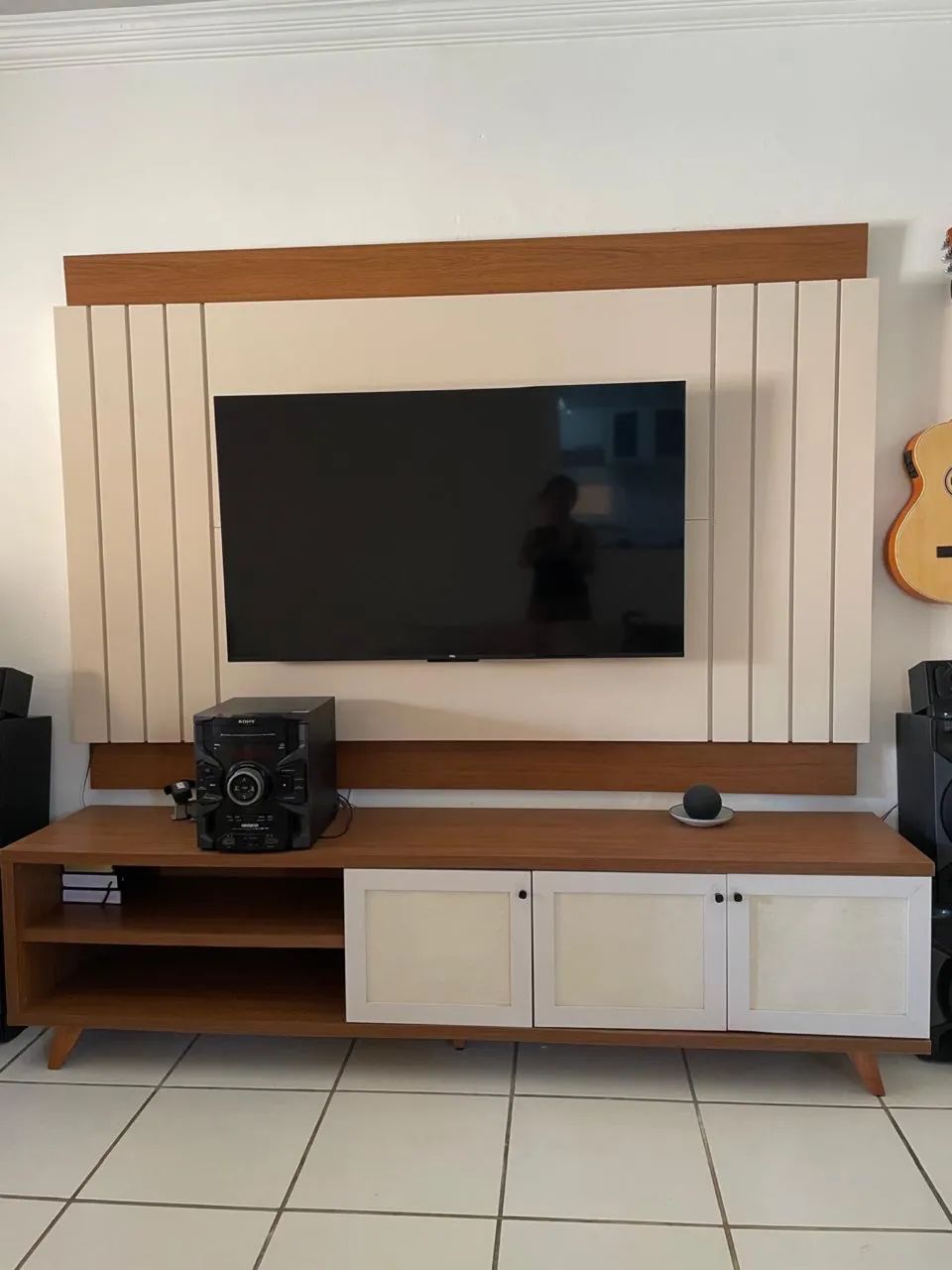 Conjunto Sala Completo: Painel de TV grande 
