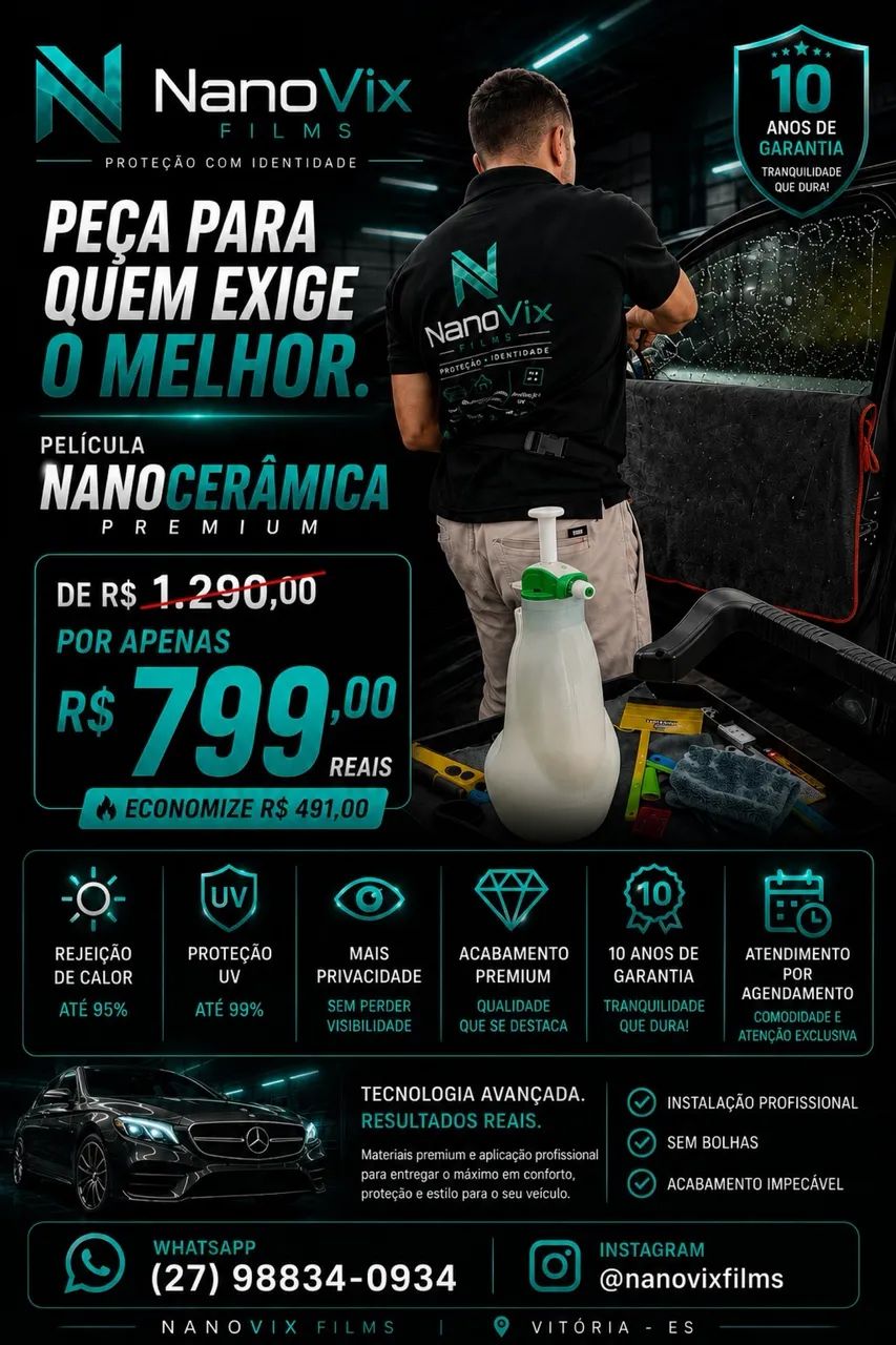  Insulfilm Nano Cerâmica Premium - Foto 5