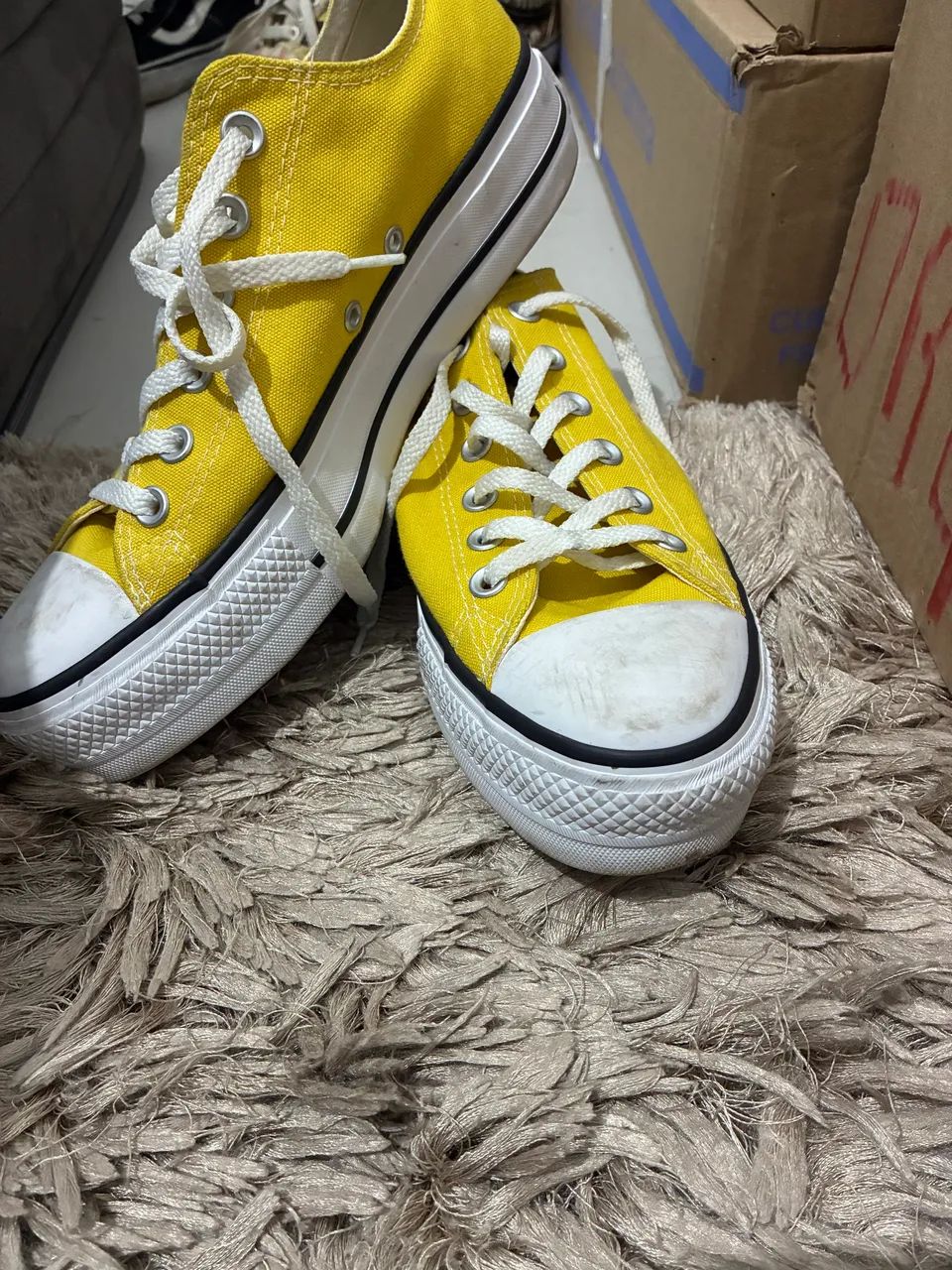 tênis converse all star cano baixo amarelo 38