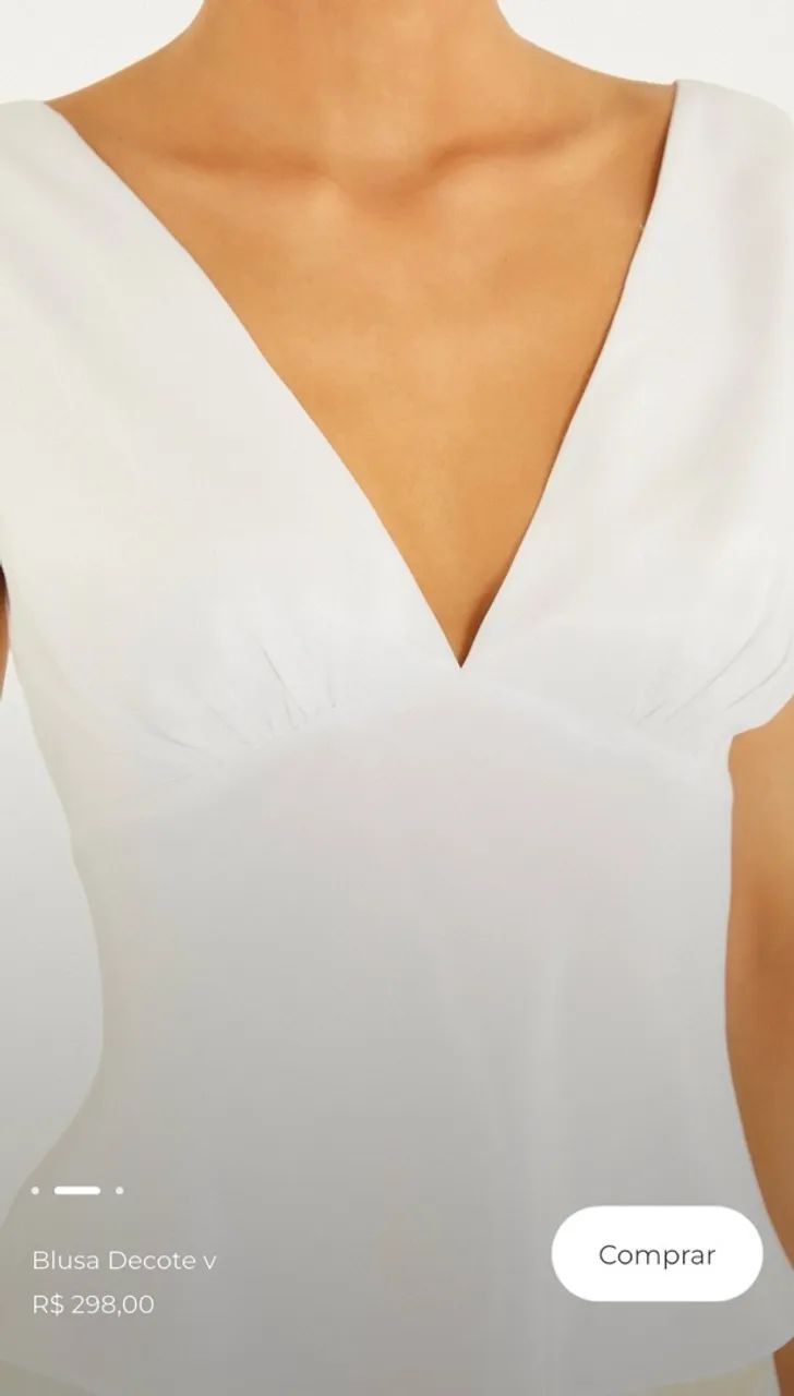 Blusa Farm decote em V tamanho P - Foto 3