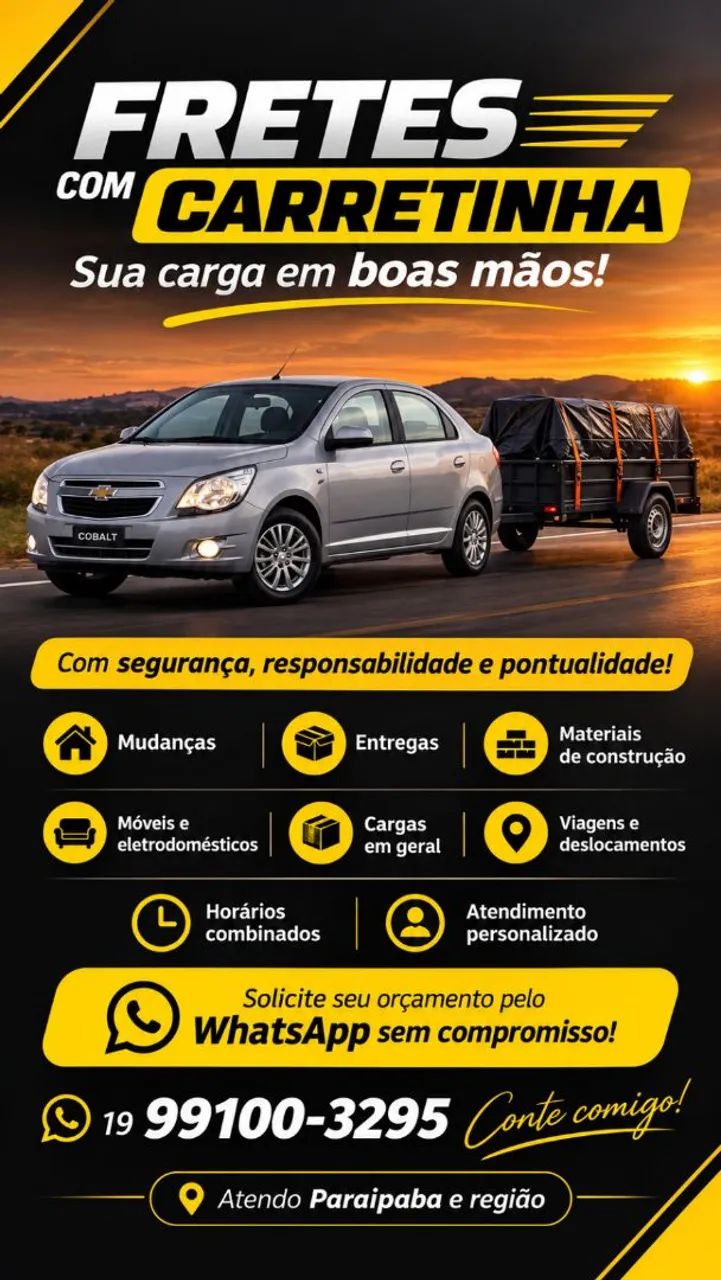 Frete com carretinha 