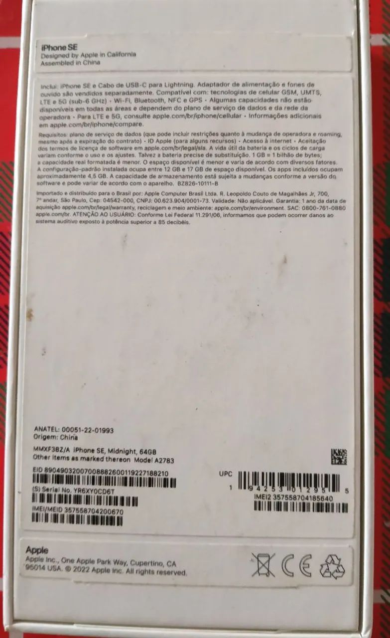 Caixa vazia de iPhone 3 geração. - Foto 3