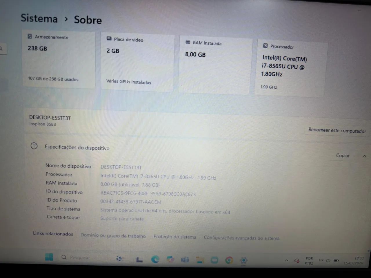Vendo Notebook Dell Inspiron Core 7 - Foto 3