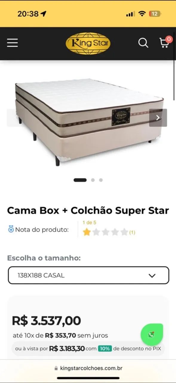 Cama (colchão + box) queen KINGSTAR - Foto 5