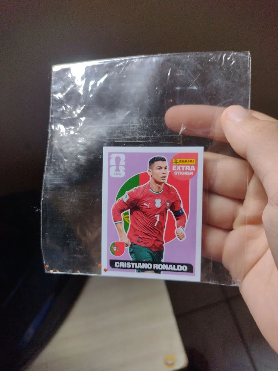 Figurinha legend Cr7 roxo