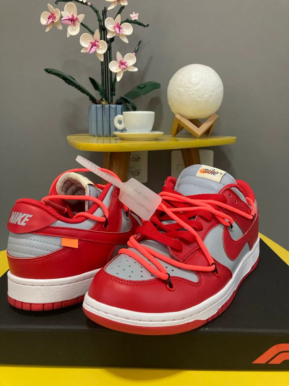Nike Dunk Off-White University Red - Foto 5