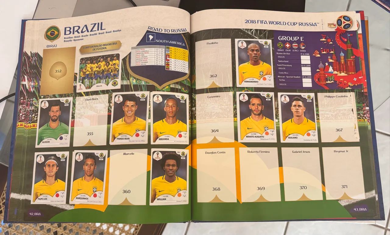 Álbum Copa 2018 (INCOMPLETO)