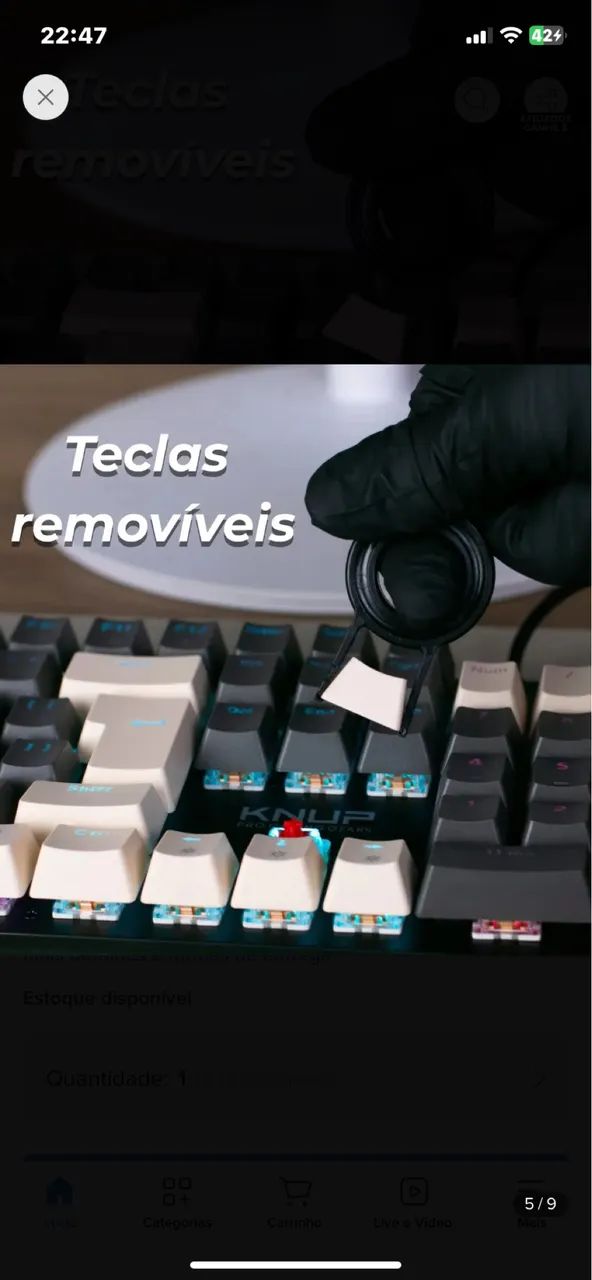 Teclado mecânico KNUP TE143 GAMER - Foto 4