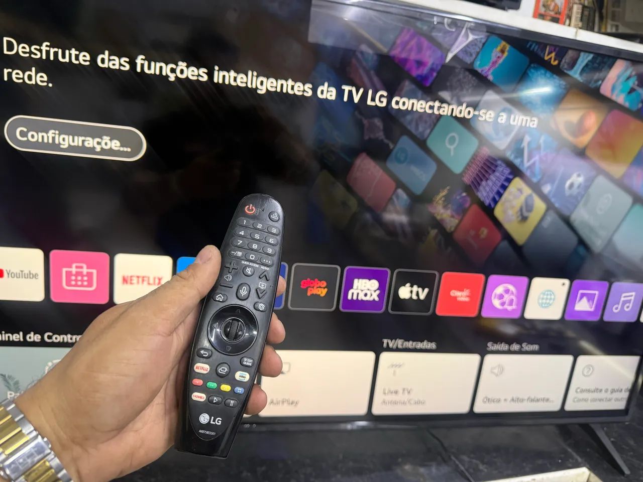 Tv led LG Smartv 60 polegadas 4K seminova no plástico Wi-Fi Bluetooth comando de voz  - Foto 3