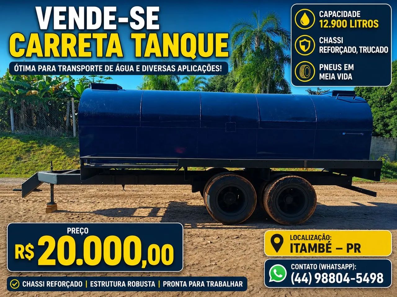 Carreta tanque pipa