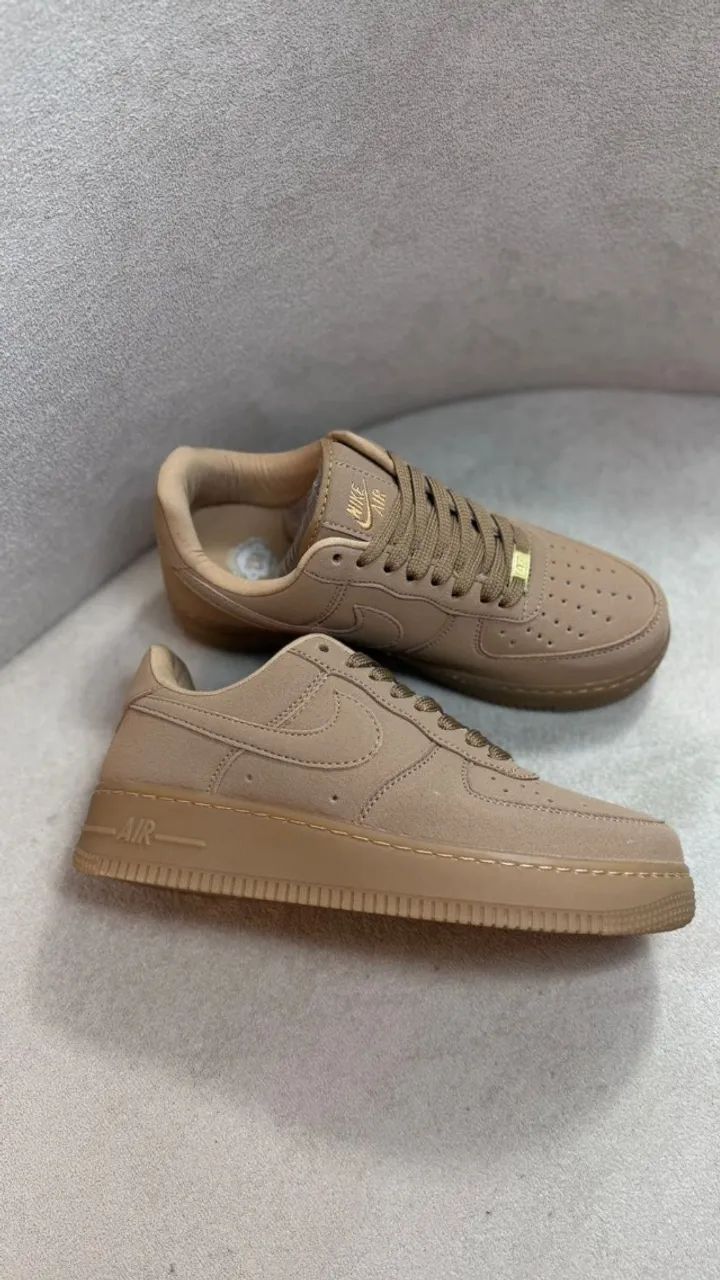  Tenis Nike Air force Camurça Luxo Marrom  - Foto 2