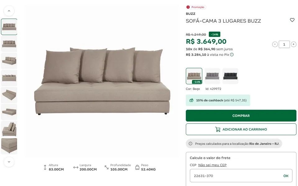 Sofá Tokstok luxo - Foto 2