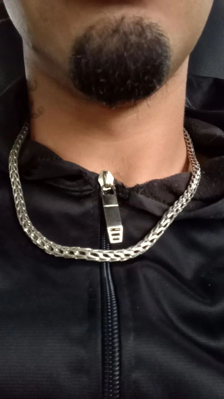 Cordão prata ,estilo Bali,50 cm ,5mm - Foto 4