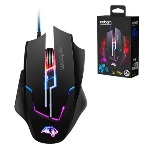 Mouse Gamer Com 7 Botões 3200dpi Led rgb