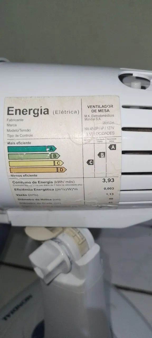 Ventilador de mesa mondial 127v e 40cm  - Foto 3