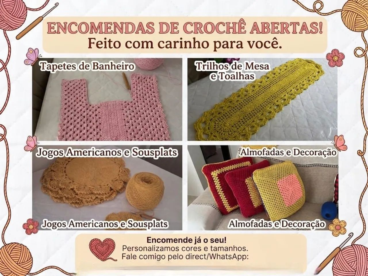 Crochê com carinho e amor aceitamos encomendas  - Foto 3