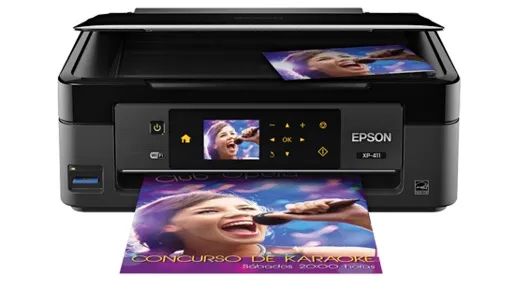 Impressora Jato de Tinta Colorida Epson XP411 33ppm, Wifi, Gratis Kit Tinta Original.
