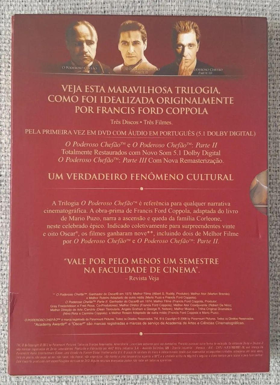DVD O Poderoso Chefão (Trilogia) - Foto 2