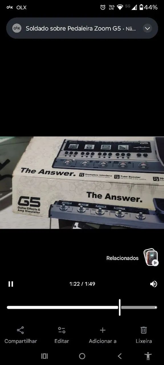 Pedaleira Zoom G5
