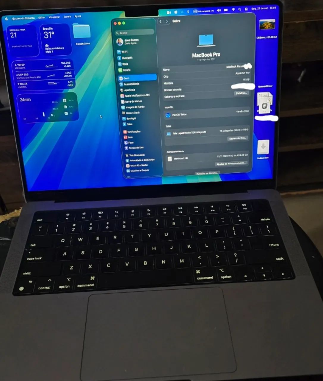 Macbook PRO M1 16GB 512GB SSD