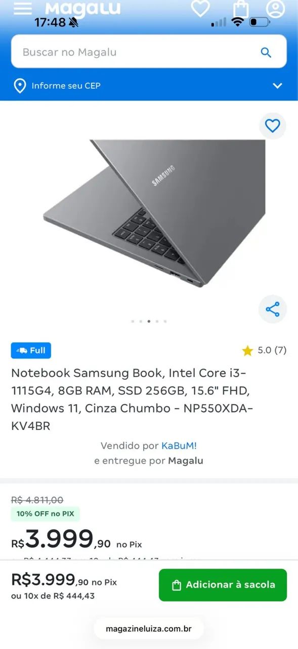 Notebook Samsung I3