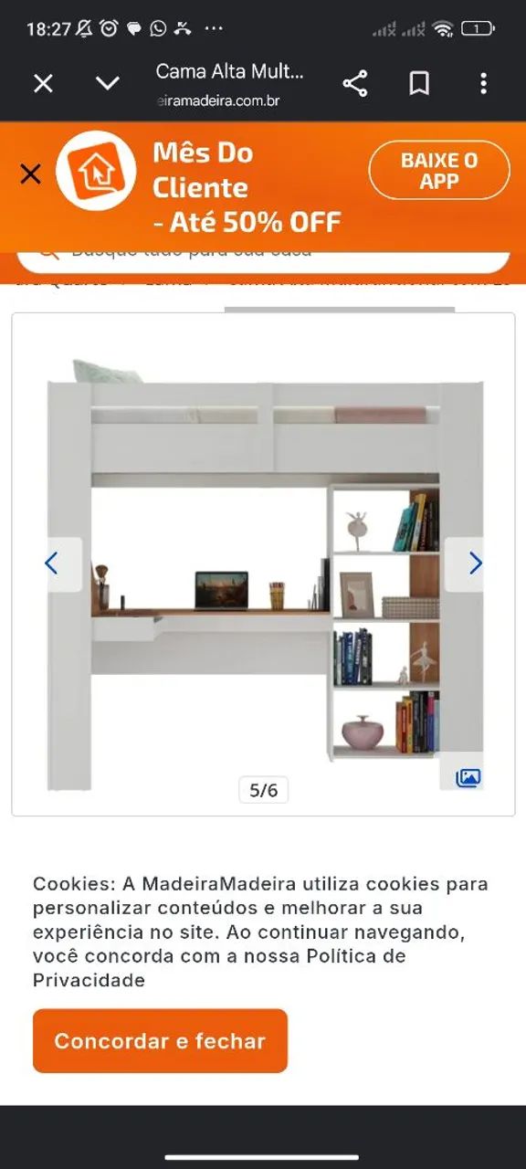 Cama com escrivaninha  - Foto 2