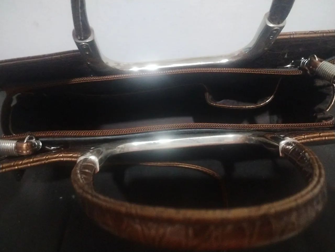 Bolsa imitação couro crocodilo  - Foto 4